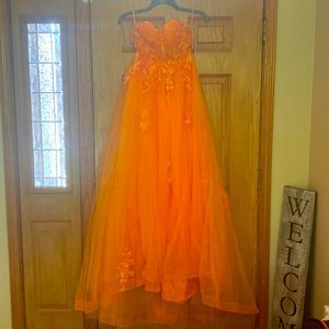 Strapless prom dress